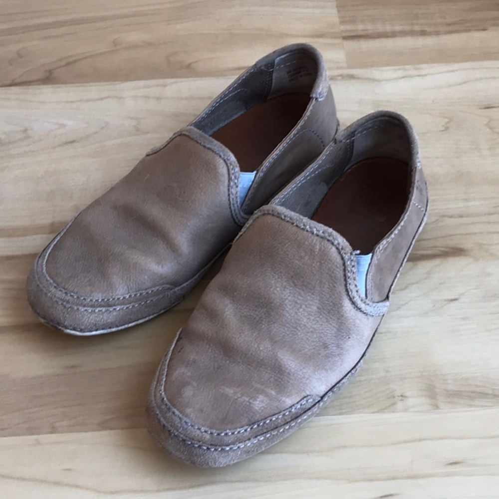 Frye Slip-On Taupe/Grey Leather Sneaker Size 8